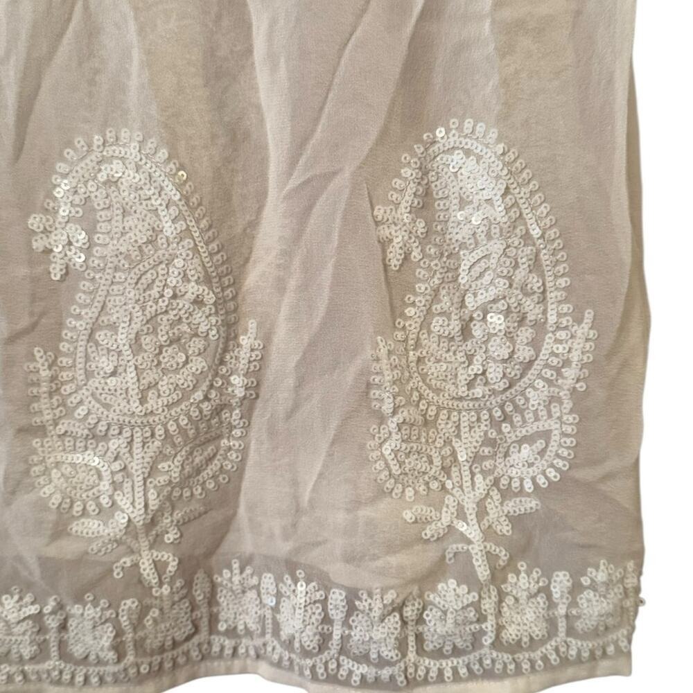 Marie France Van Damme Silk Embellished Tunic Old Money Resort Designer - Picture 2 of 10